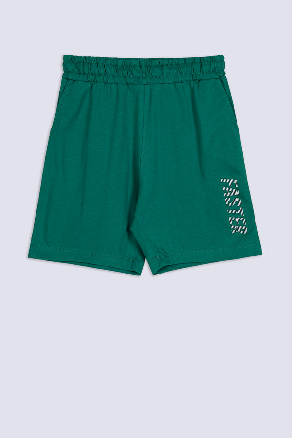 Boy's Sport Green Jersey Short