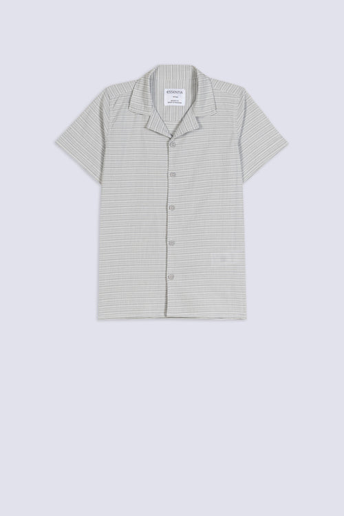 Boy's Grey Line Slub Shirt