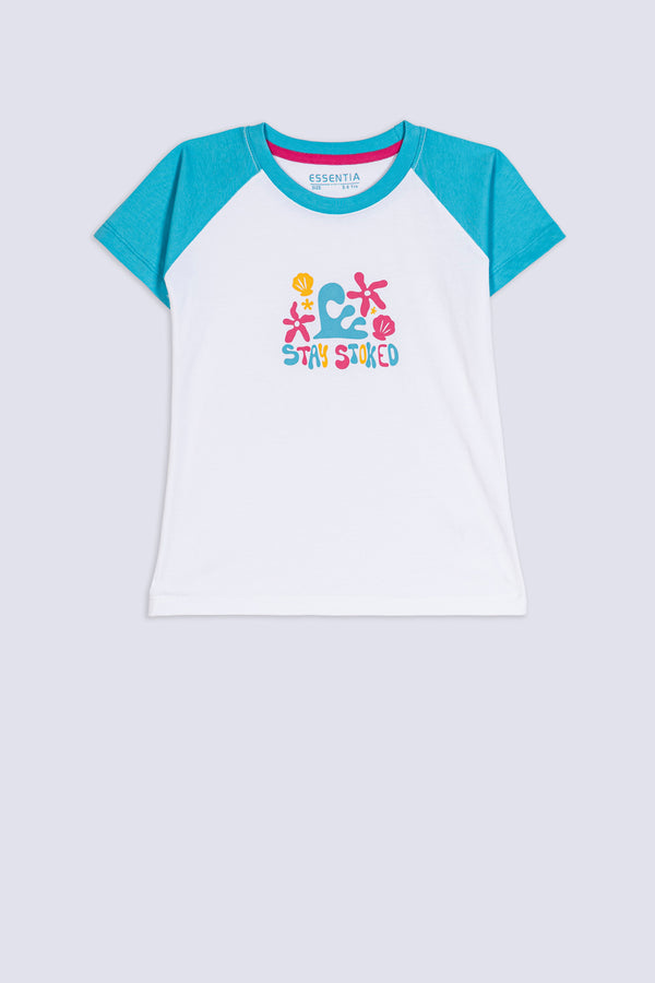 Girl's Stay Stoked Raglan Tee