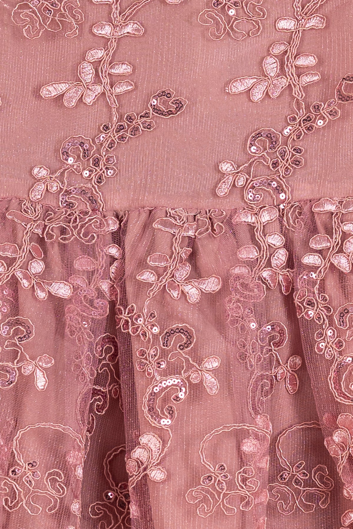 Girl's Blush Floral Embroidered Dress