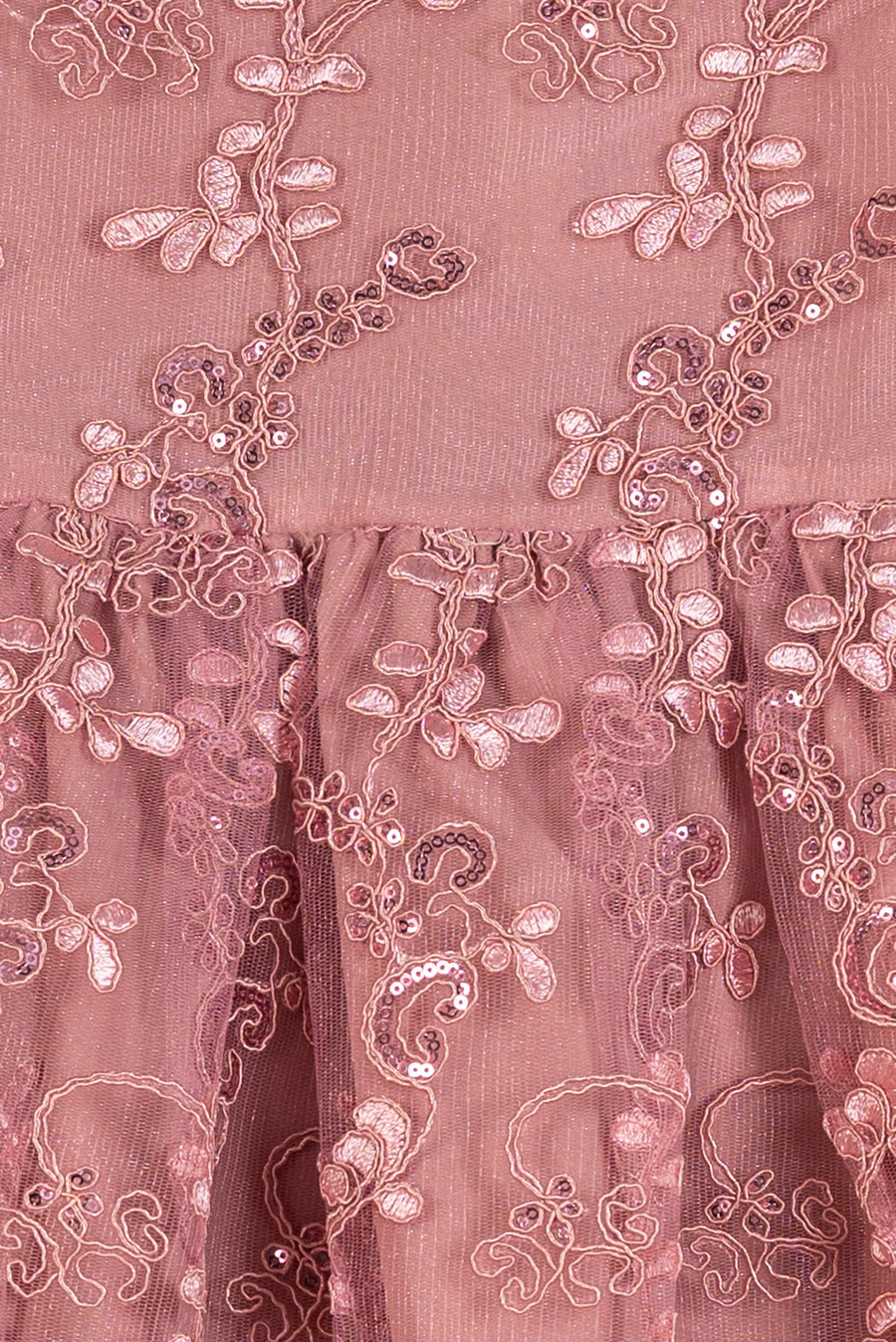 Girl's Blush Floral Embroidered Dress