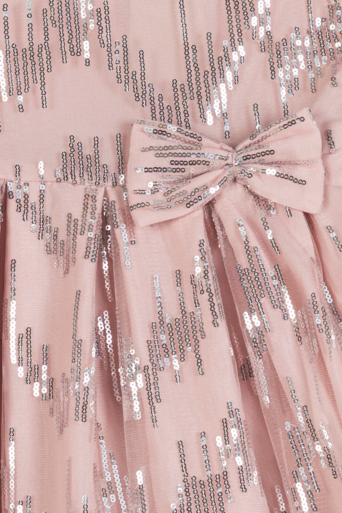 Girl's Blush Glimmer Net Dress