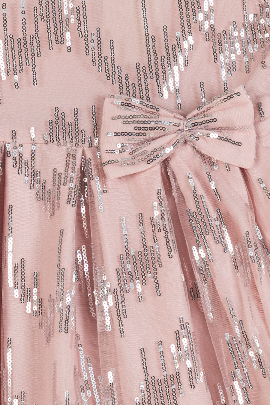 Girl's Blush Glimmer Net Dress