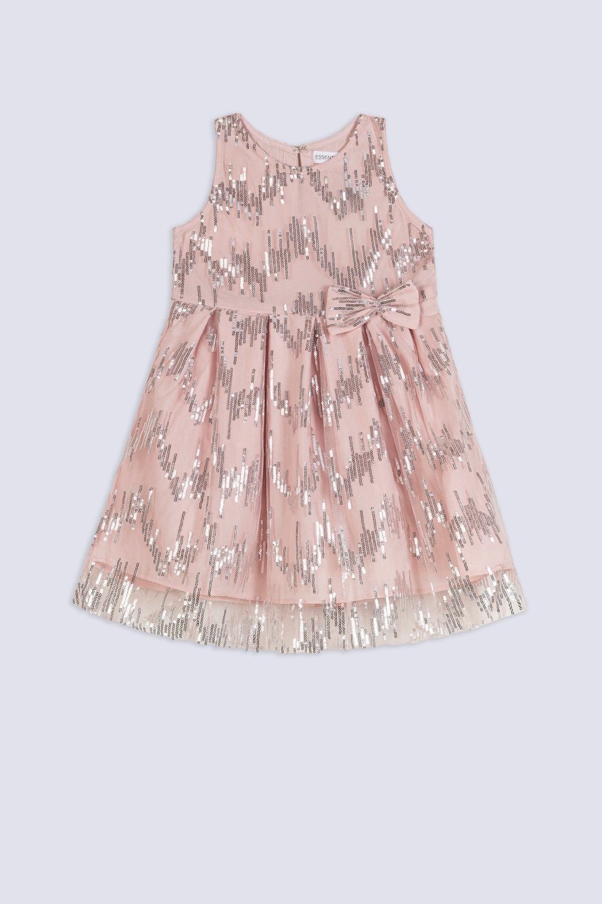 Girl's Blush Glimmer Net Dress