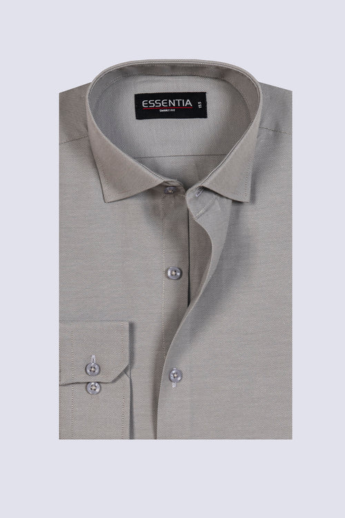 Men's Grey Dobby Formal Shirt
