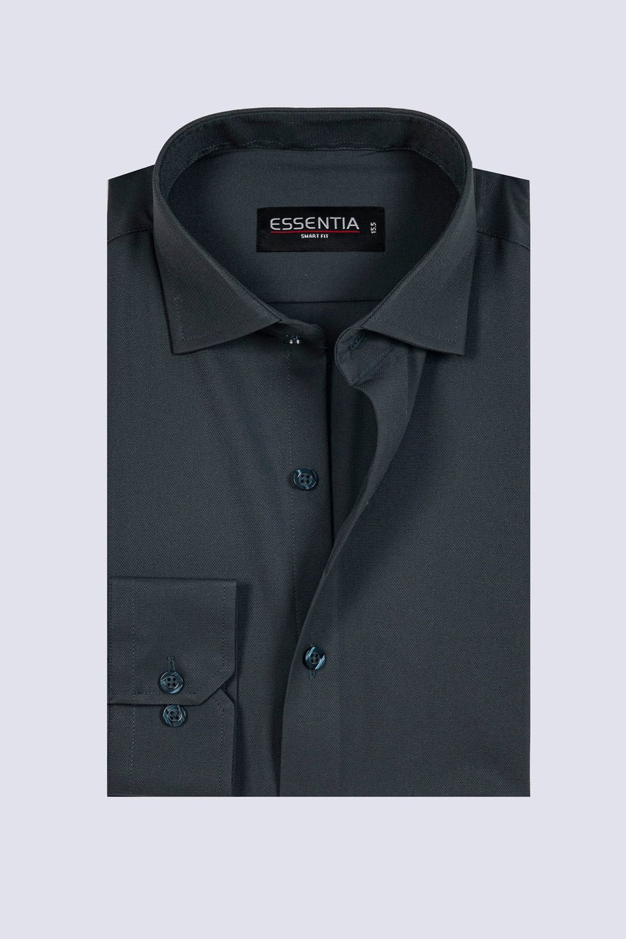 Men's Dark Grey Dobby Formal Shirt