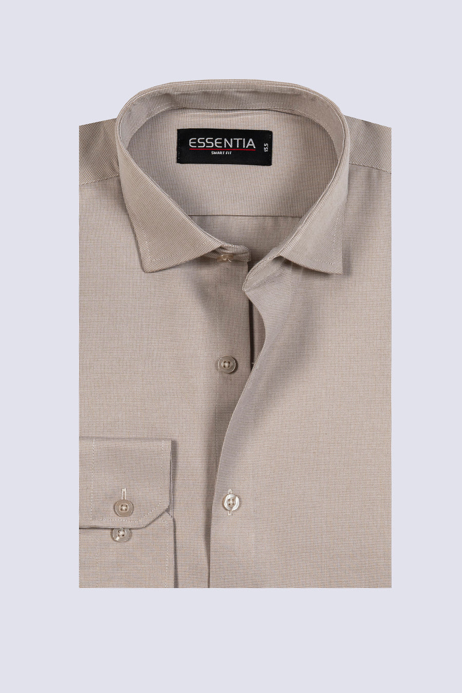 Men's Light Brown Dobby Formal Shirt