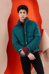 Green Puffer Men's Jacket.