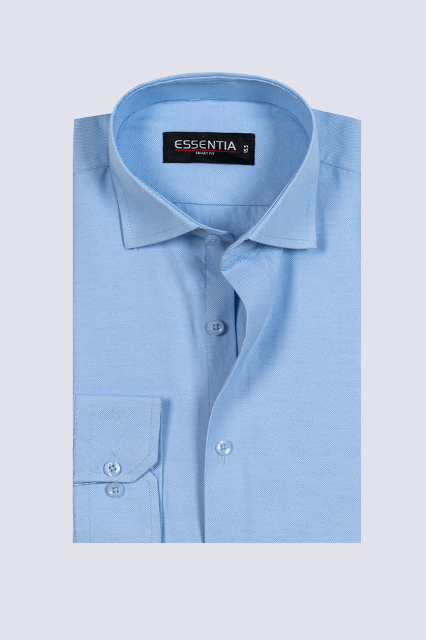 Men's Light Blue Dobby Formal Shirt
