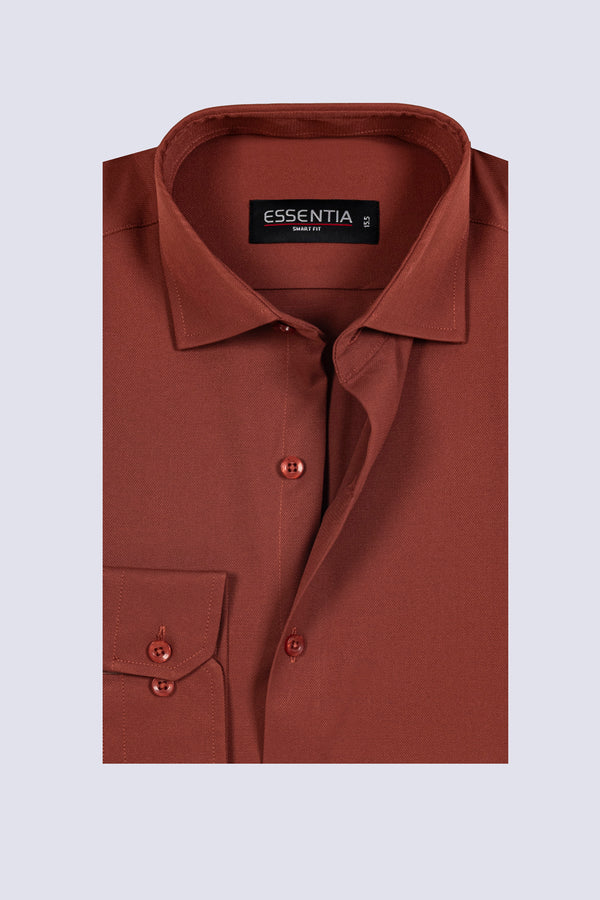 Men's Rust Dobby Formal Shirt