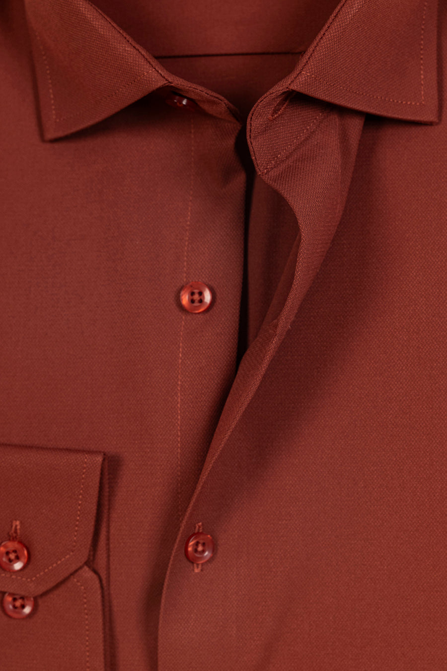 Men's Rust Dobby Formal Shirt