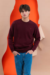 Maroon Fleece Men's Sweatshirt.