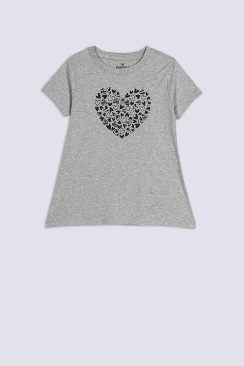 Girl's Heart Doodle Graphic Tee