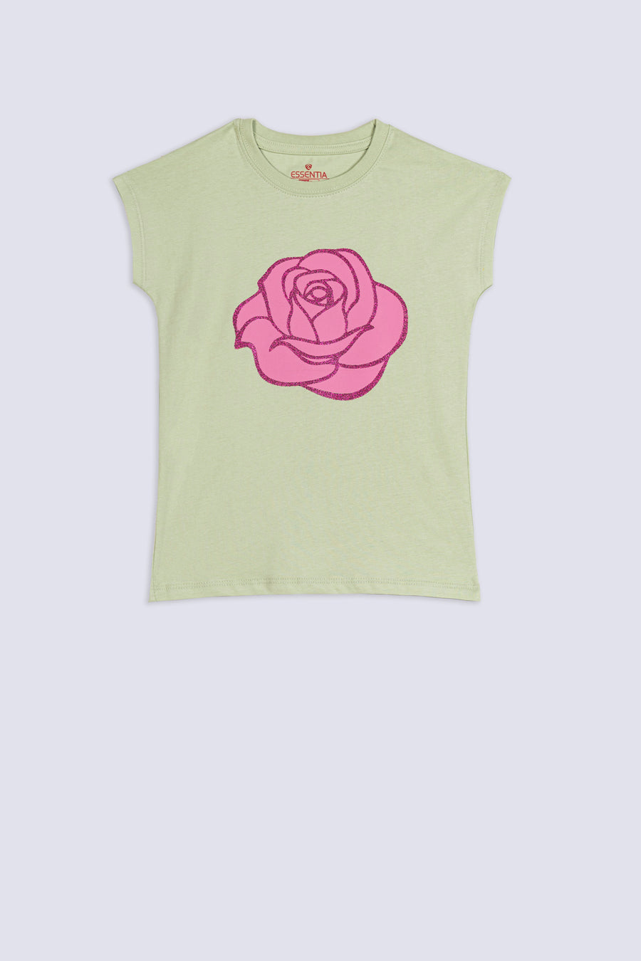 Girl's Rose Sparkle Graphic Tee
