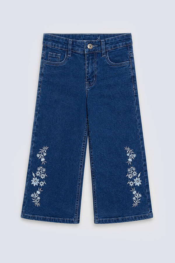 Girl's Bloom Wide-Leg Jeans