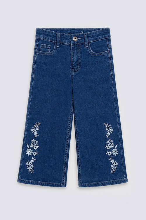 Girl's Bloom Wide-Leg Jeans