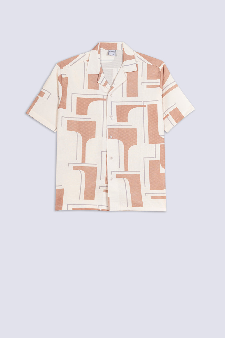 Men's Abstract Line Camp Shirt