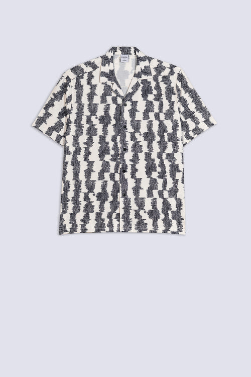 Men's Abstract Line Camp Shirt