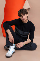 Stripe Crew Knit Men's Sweater.