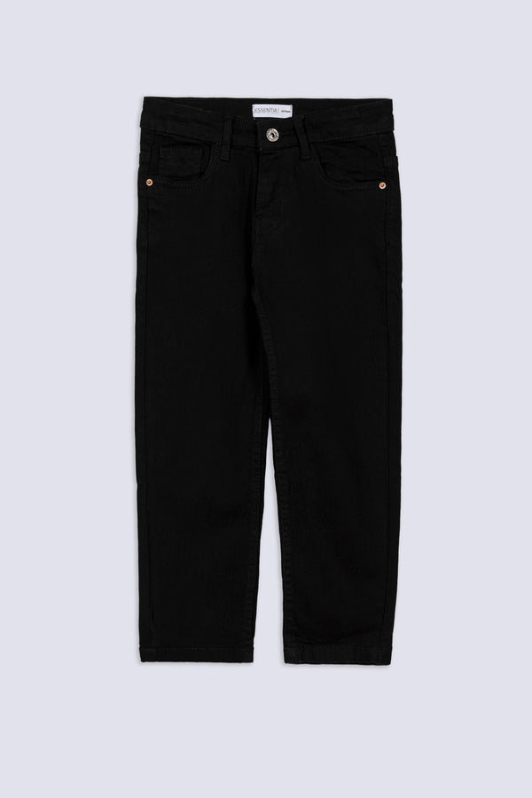 Jet Black Boy's Denim Pant