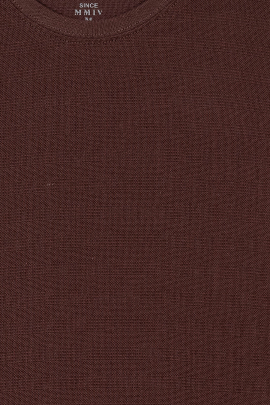 Brown Men's Textured T-Shirt