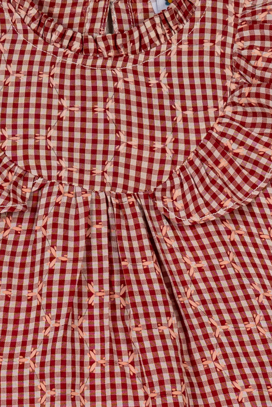 Girl's Checkered Kurti Top