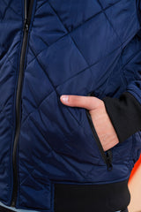 Navy Blue Men's Puffer Jacket.