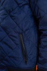 Navy Blue Men's Puffer Jacket.