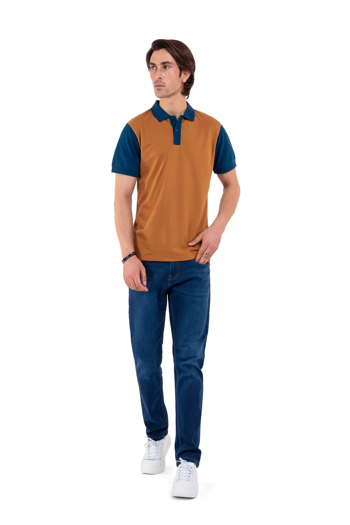 Men's Brown Pique Polo Shirt