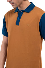 Men's Brown Pique Polo Shirt