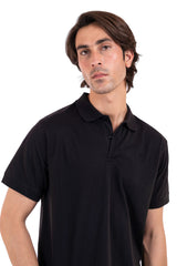 Men's Premium Basic Jet Black Polo Shirt