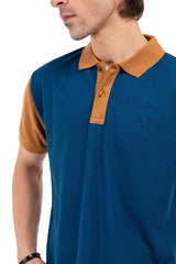 Navy Blue Men's Pique Polo