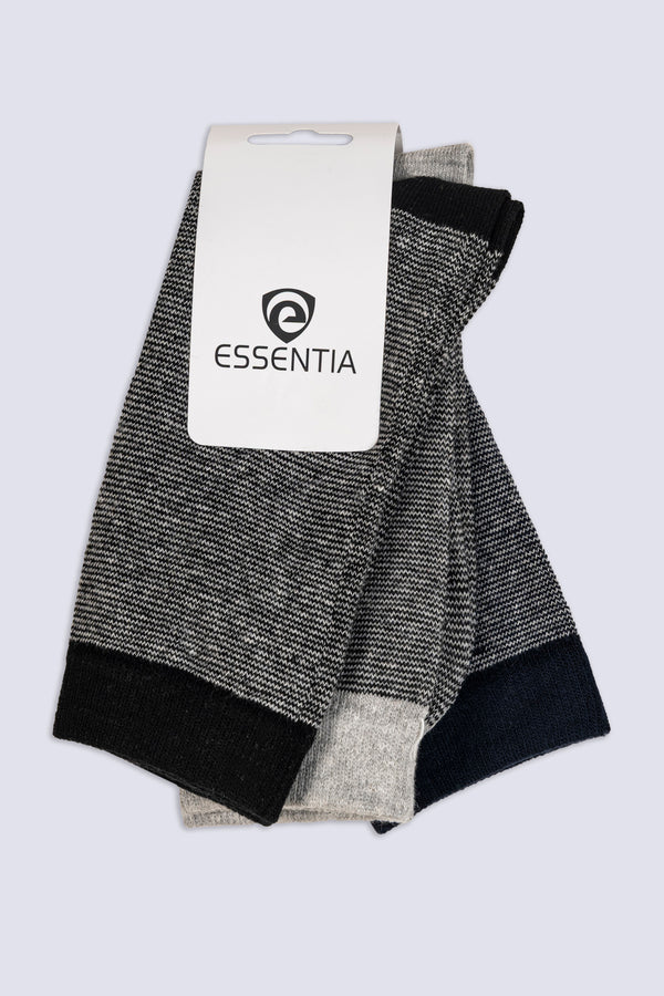 Textured Melange Crew Socks