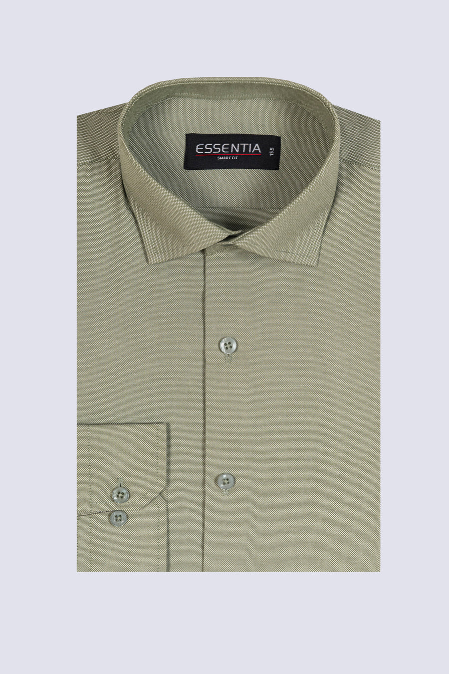 Men's Light Green Dobby Dress Shirt