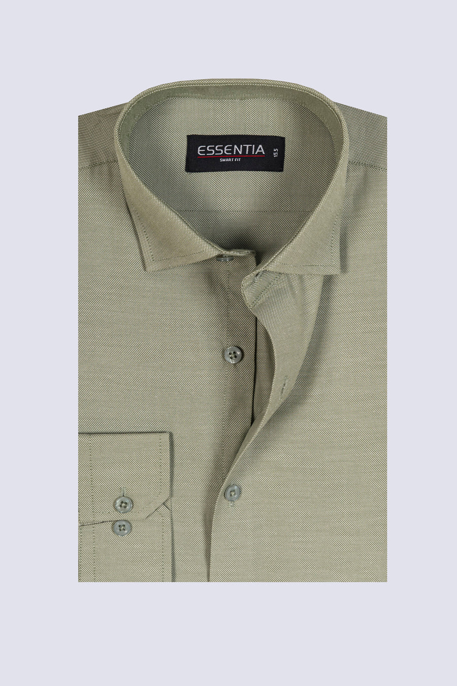 Men's Light Green Dobby Dress Shirt
