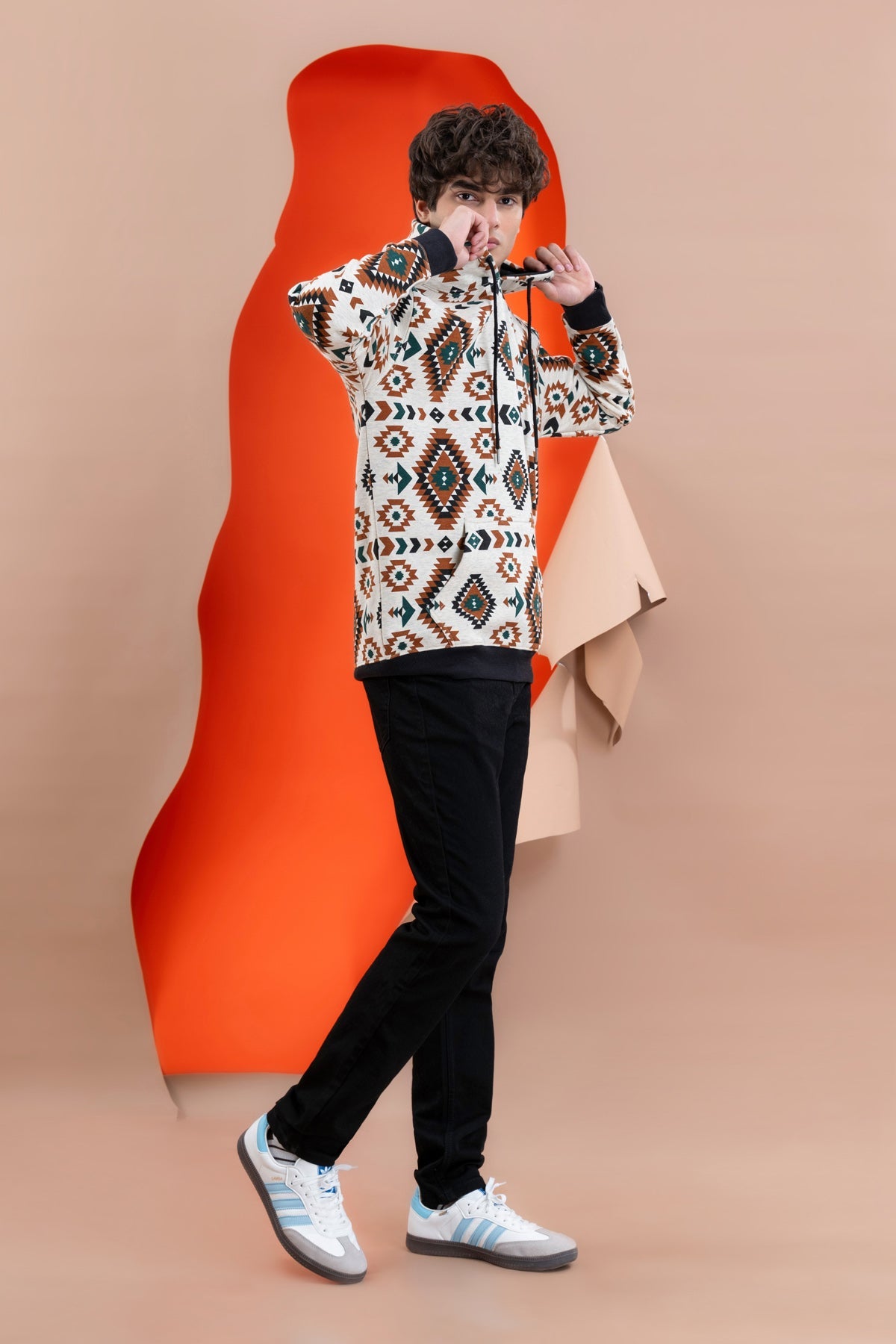 Navajo Pattern Men's Hood.