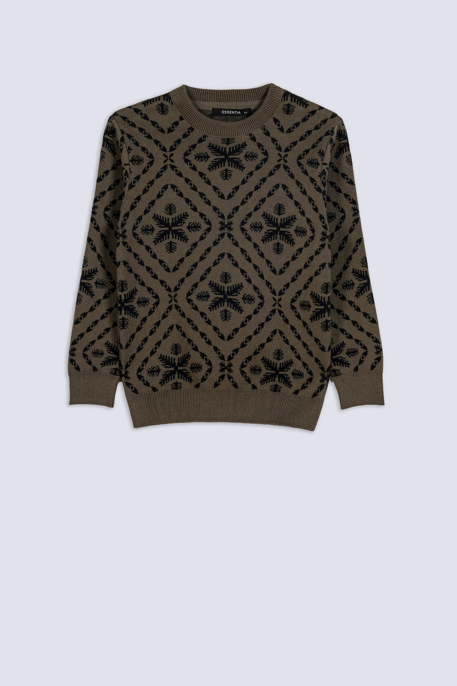 Boy's Nordic Pattern Knit Sweater