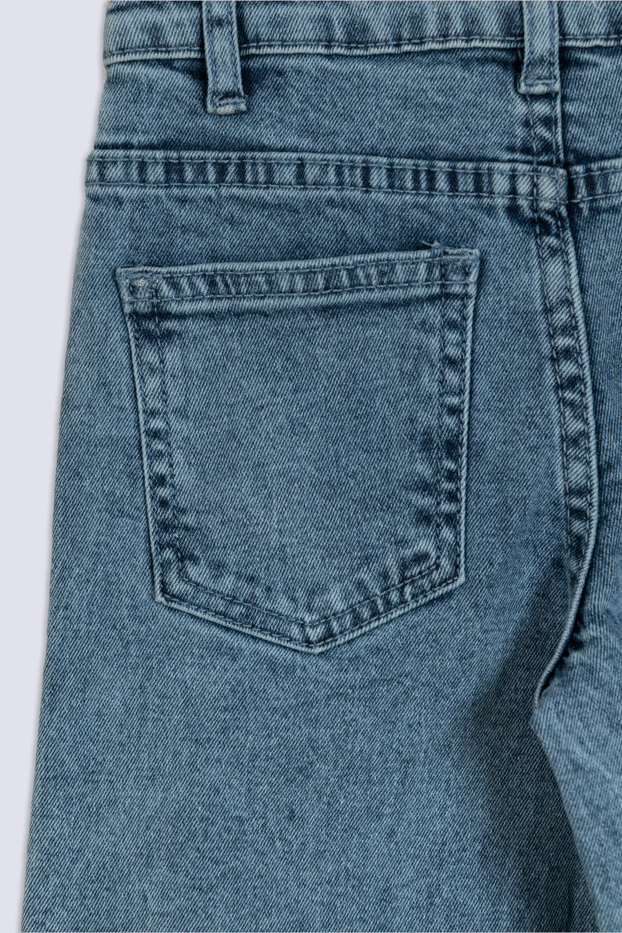 Girl's Stitch Graffiti Print Wide Jeans