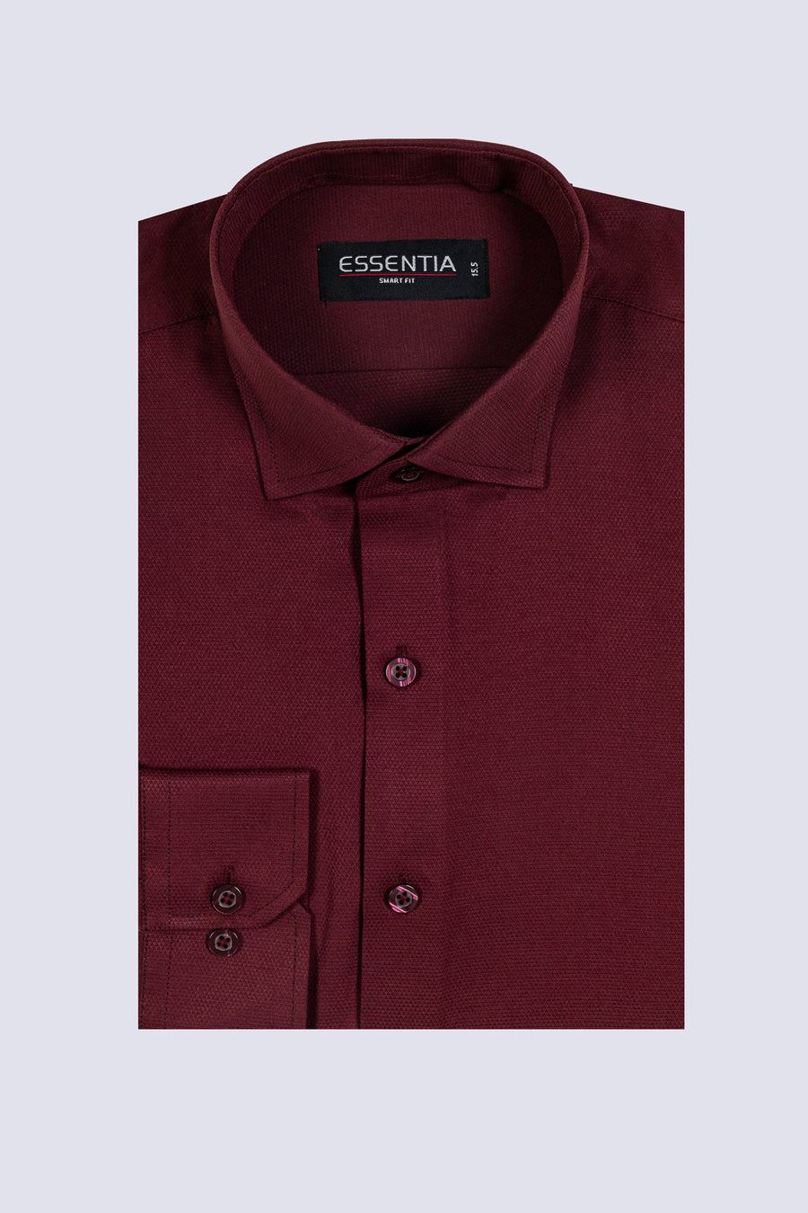 Maroon Dobby Smart Fit Dress Shirt