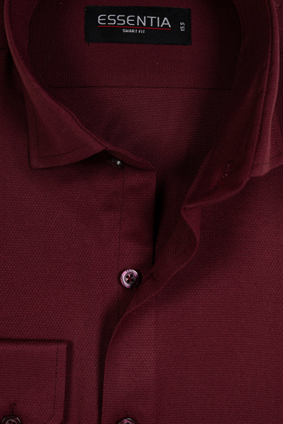 Maroon Dobby Smart Fit Dress Shirt