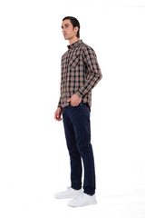 Men's Plaid Checked Casual Shirt