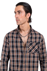 Men's Plaid Checked Casual Shirt