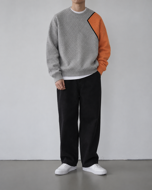 Colour Block Men's Sweater.