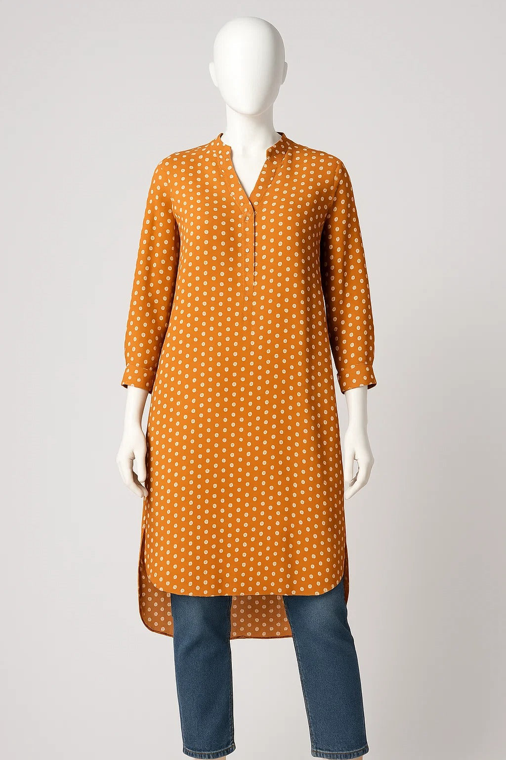 Orange Polka Dots Ladies Top