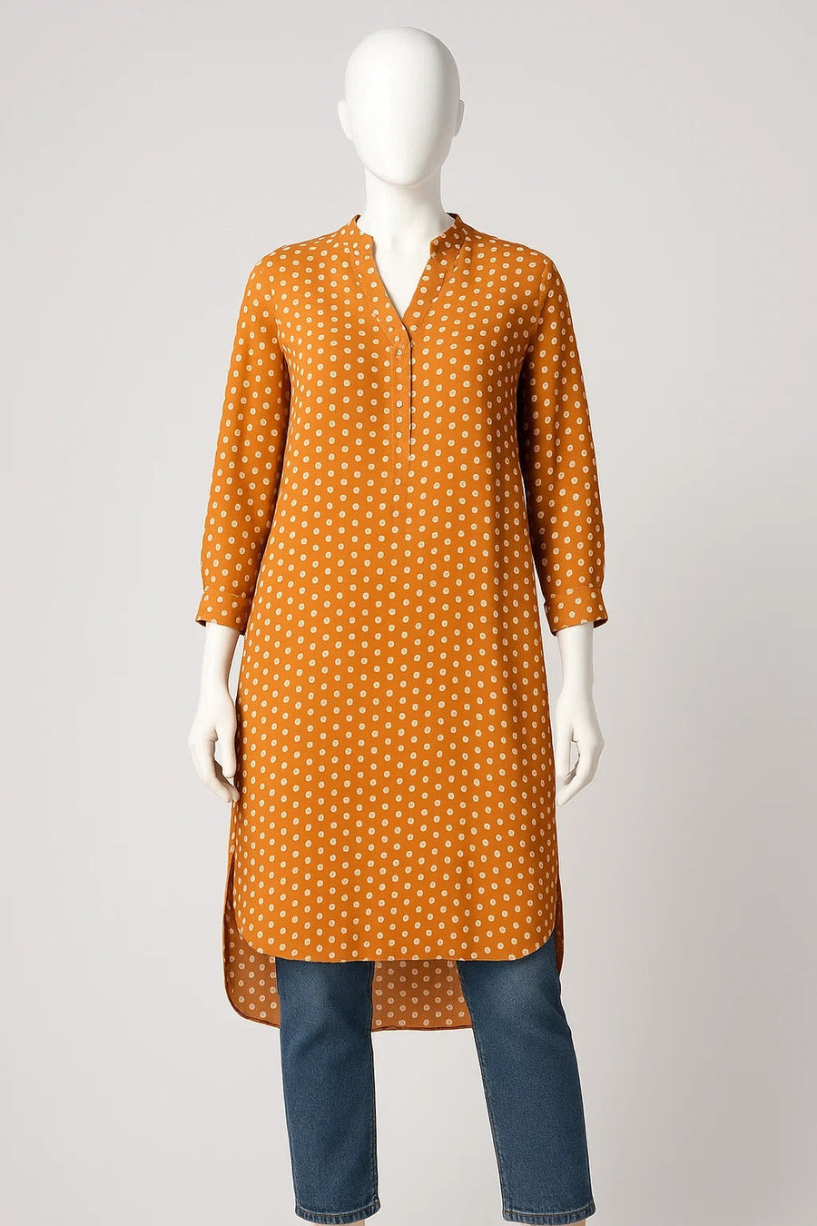 Orange Polka Dots Ladies Top