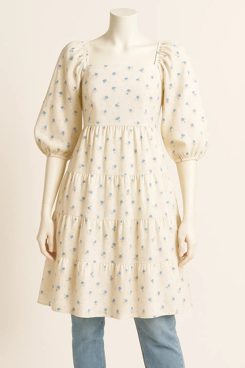 Floral Print Ruffle Ladies Top