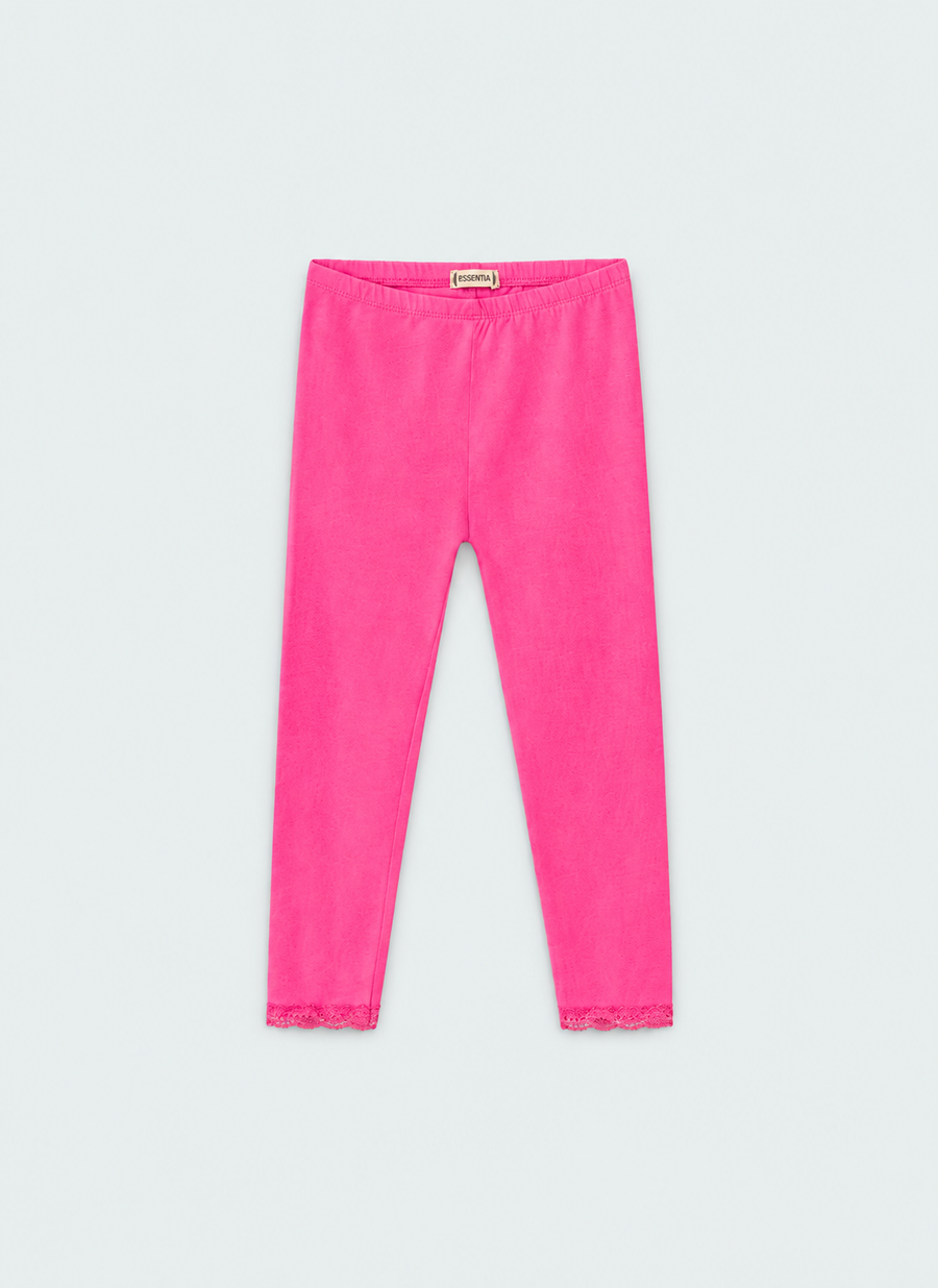Girls Plain Color Tights - Hot Pink