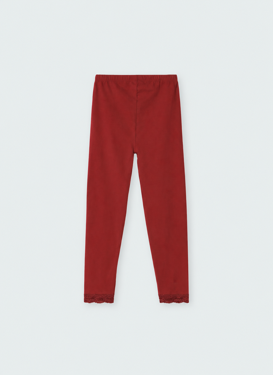 Girls Plain Color Tights - Rust