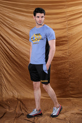 Men's Blue Panel Short