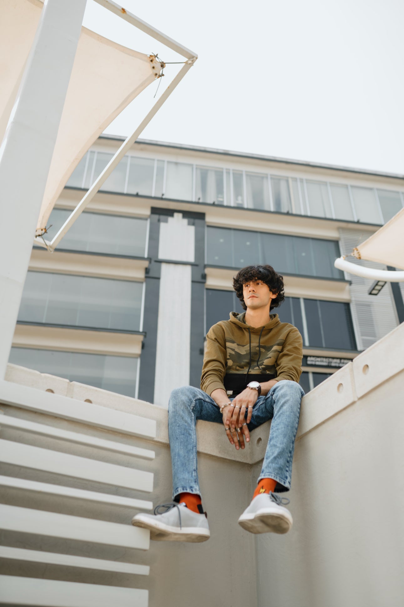 Men's CAMO Hood F/Slv.